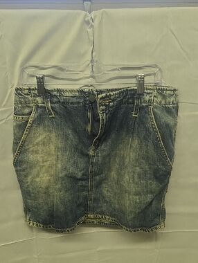 Denim & Supply Ralph Lauren Washed Blue Denim Skirt Casual Style